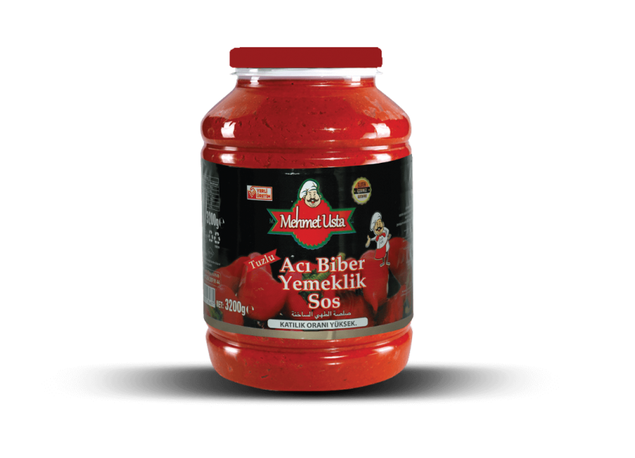 Acı Biber Salçası Cam Pet 3200 GR Koli